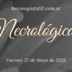 Necrológicas – Viernes 27 de mayo de 2022